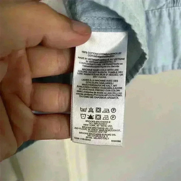 Brooks Brothers Women’s XS Blue Chambray Popover Shirt Long Sleeve Casual - Picture 3 of 6